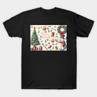 Christmas elements card T-Shirt